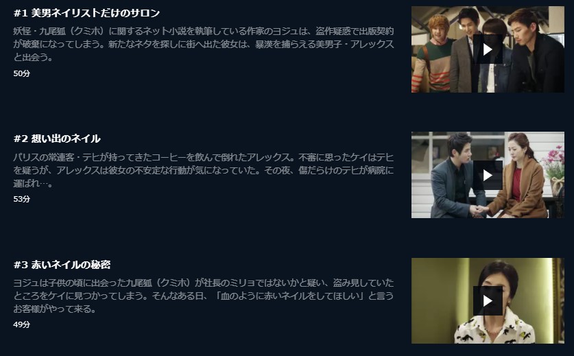 ネイルサロン・パリス～恋はゆび先から～U-NEXT話数