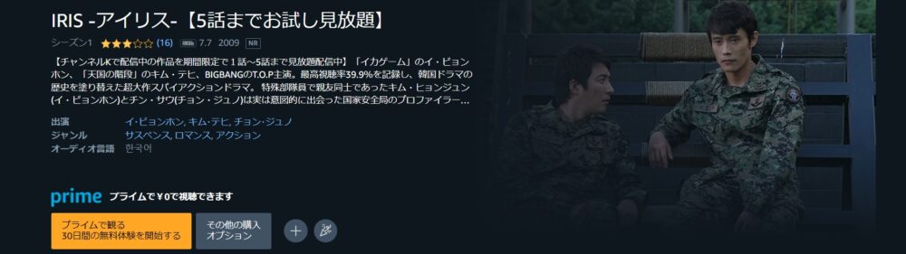 韓国ドラマ Irisアイリスを日本語字幕で見れる無料動画配信サービス 韓ドラペン