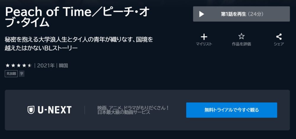Peach-of-Time／ピーチ・オブ・タイムU-NEXT